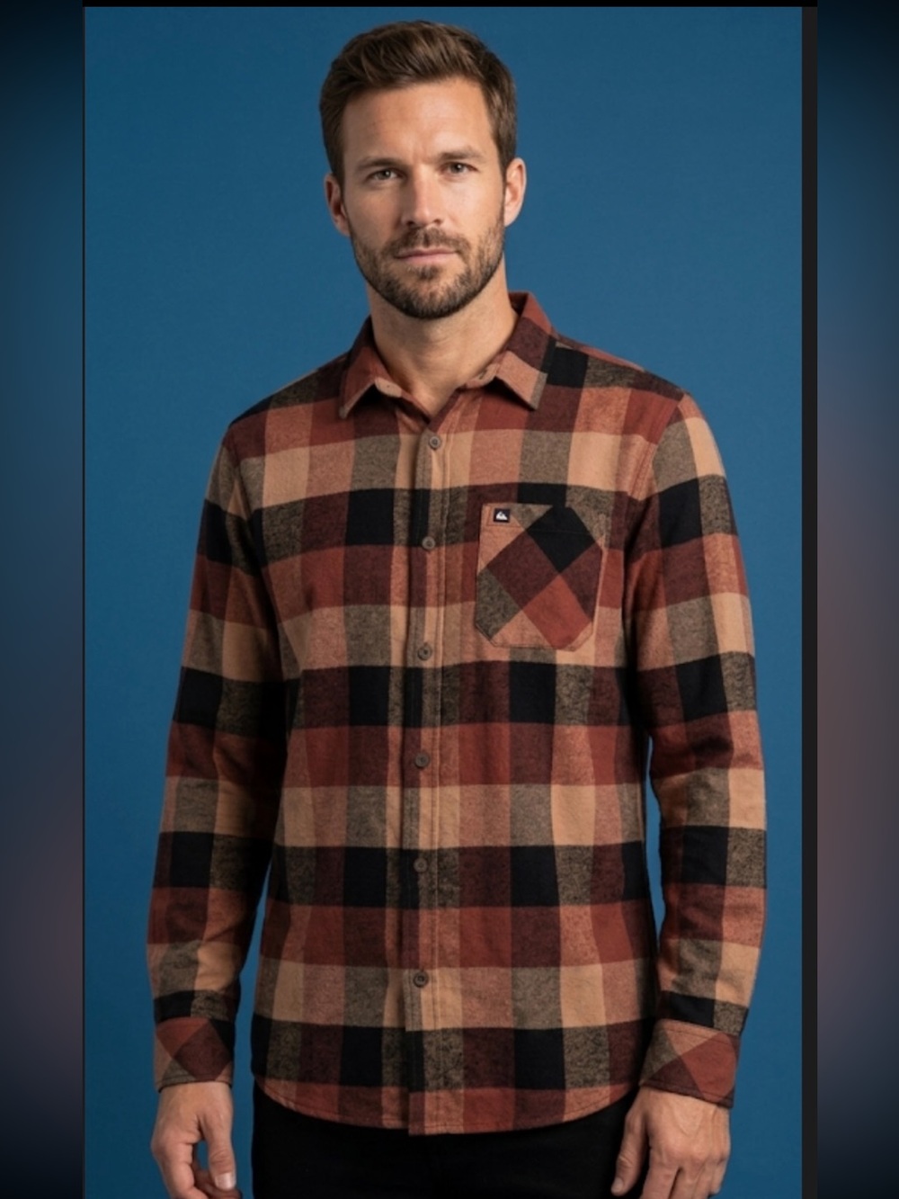 Quiksilver Checkered Button-Up Shirt 100% Cotton - Large NWT